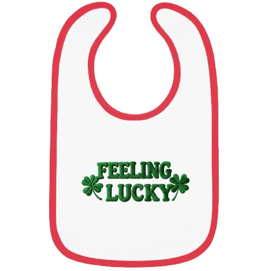Feeling Lucky Shamrocks Clover Bibs