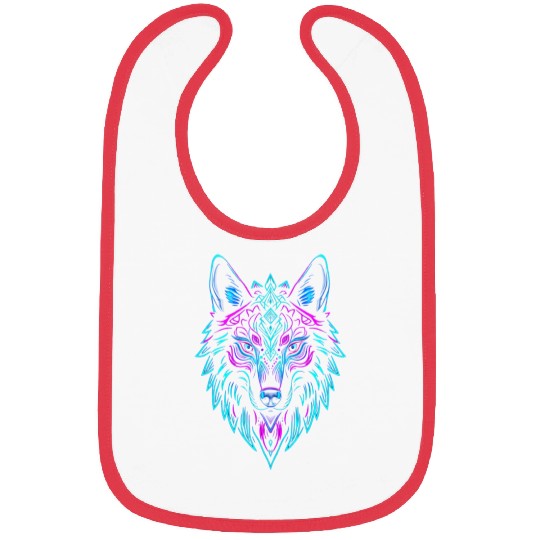 wolf face Bibs