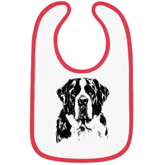 Saint Bernard Portrait | Minimalist Apparel Bibs