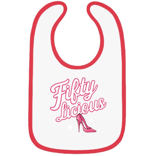 Fifty-licious Squad Matching 50th Birthday Bibs