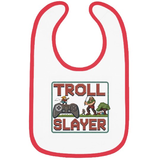 Troll Slayer Vintage Fantasy Game Bibs