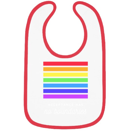 Acceptance Has No Boundaries Pride Graphic Bibs