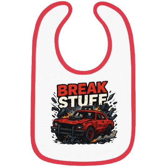 Break Stuff - Crash Racing Bibs Derby Car Design