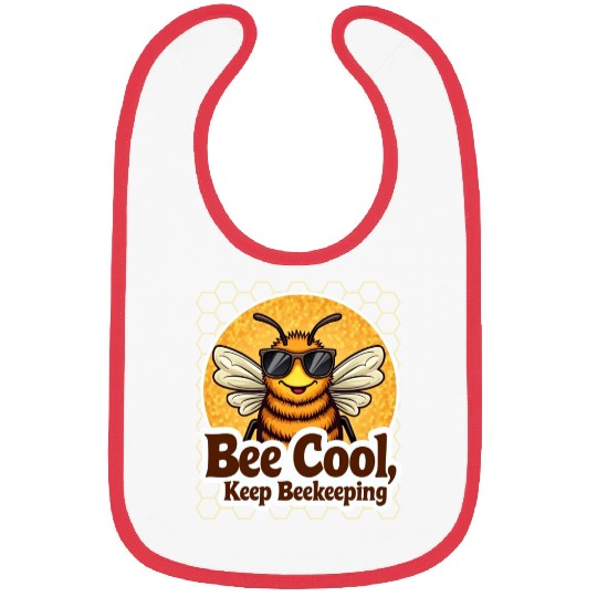 Cool Beekeeper Bee with Sunglasses Bibs