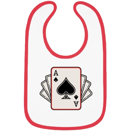 Ace of Spades Playing Cards Hand Bibs