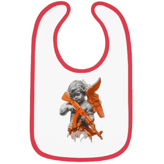 Urban Cherub: Orange Angel with AK Graffiti Art Bibs