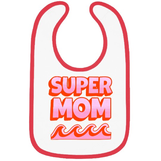 Super Mom Retro Summer Design Bibs