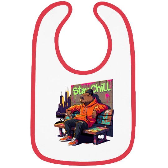 Capybara Stay Chill Bibs