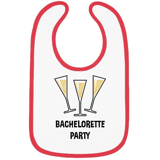 Bachelorette Party (Sparkling Wine Funnel Shut 2C) Bibs