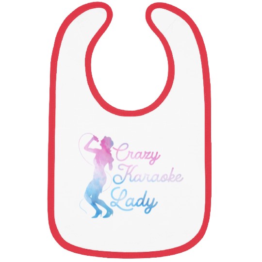 Crazy Karaoke Lady Singer Singing Bibs