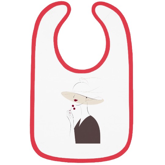 Cherry Wine Lady Bibs