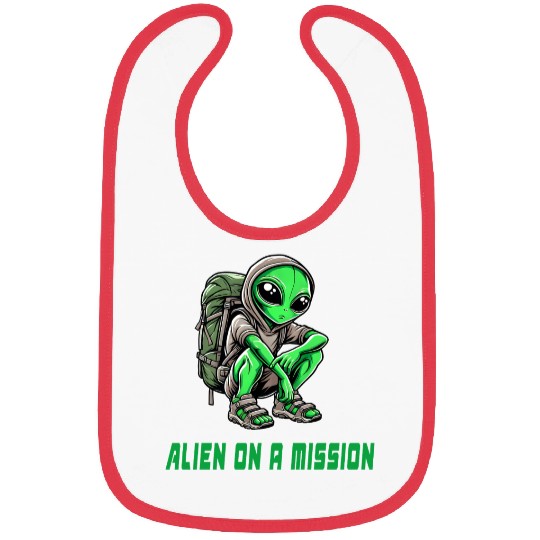 Alien On Mission Bibs