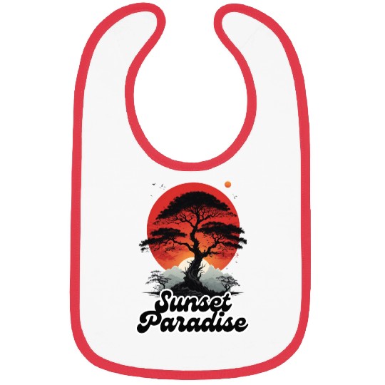 sunset paradise Bibs