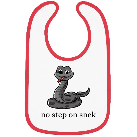 no step on snek funny Bibs