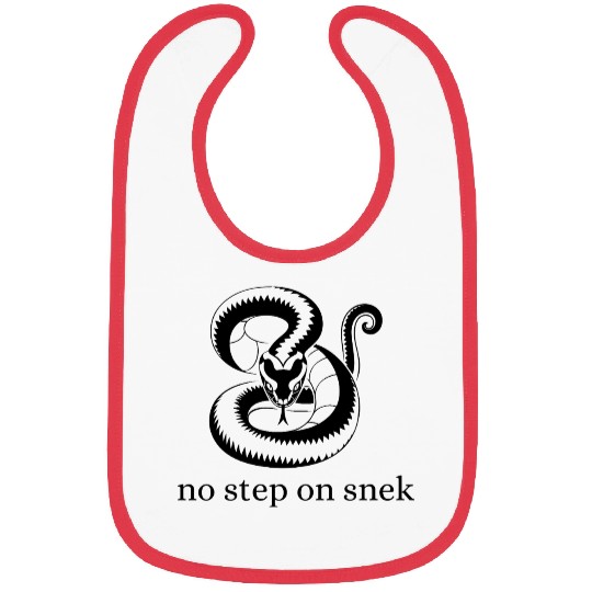 no step on snek funny Bibs