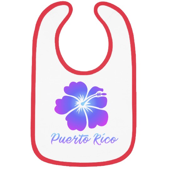 Puerto Rico Hibiscus Bibs