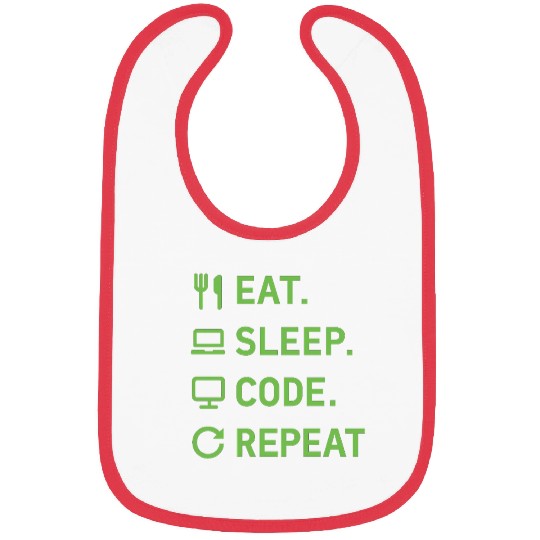 Eat Sleep Code Repeat – Programmer Lifestyle Bibs