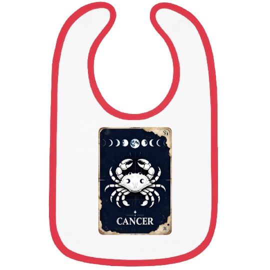 Zodiac Card Cancer Bibs