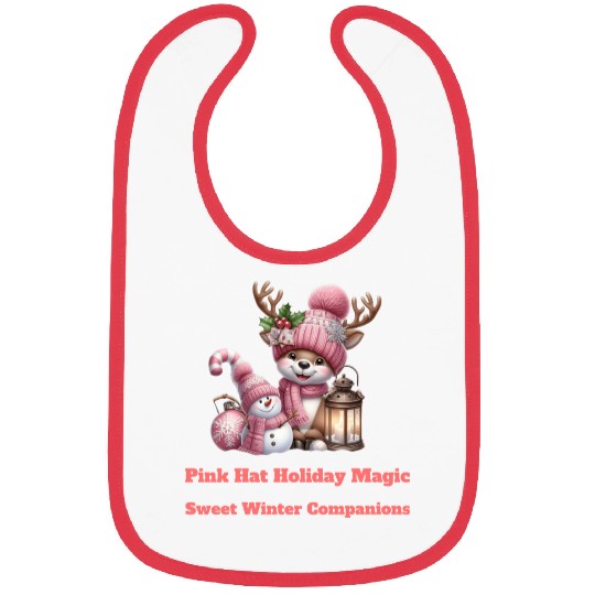 A Pink Winter Wonderland Bibs
