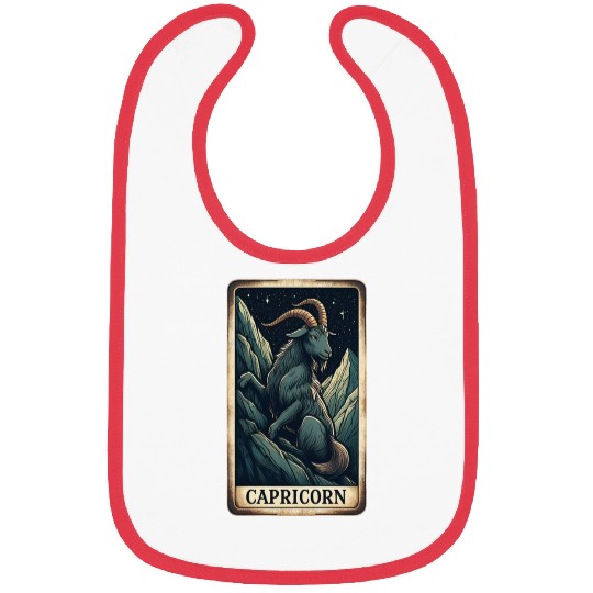 Zodiac Card Capricorn Bibs