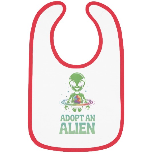 Adopt An Alien Funny Alien Lover Gifts Bibs