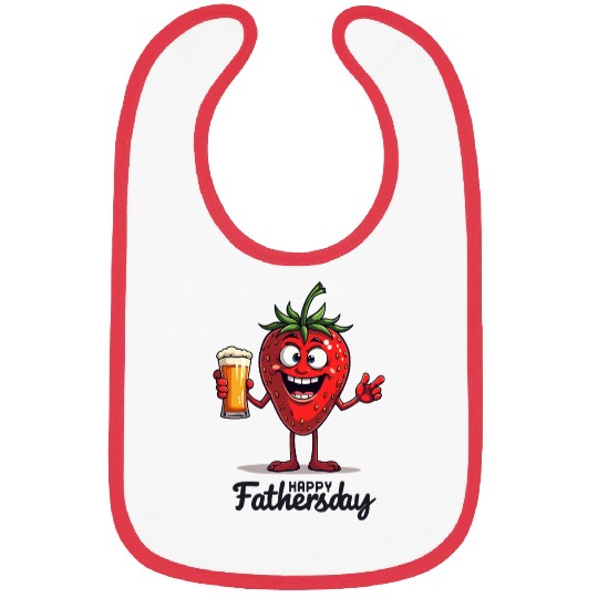 Funny Strawberry for Father's Day with Beer Bibs