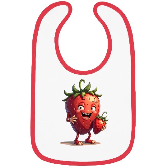 Funny Strawberry Strawberries Fruits Bibs