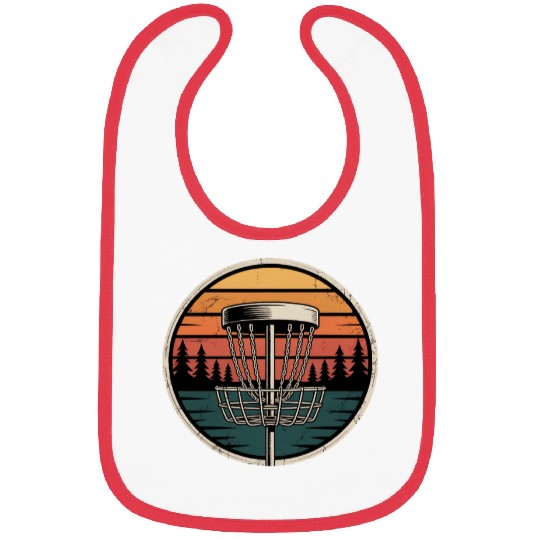 Retro Sunset Frisbee Golf Basket Disc Golf Bibs