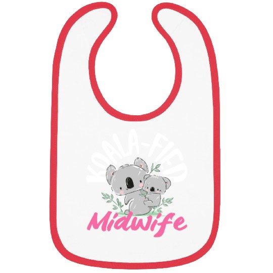 Koala-Fied Midwife Cute Animal Design Bibs