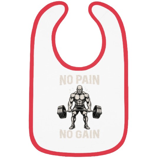 No Pain, No Gain – Gym Motivation Bibs