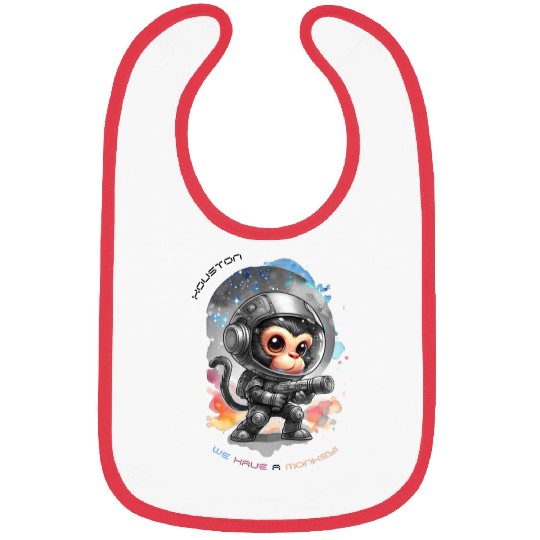 Houston We Have A Monkey Bibs