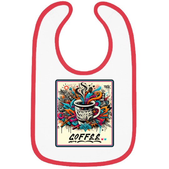 Coffee Graffiti Explosion Bibs
