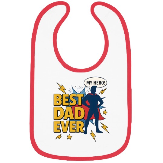 Best Dad ever superhero style Bibs