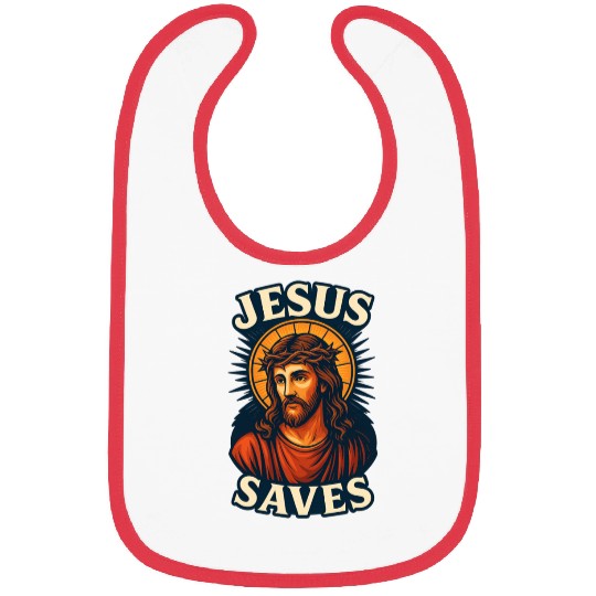 Jesus Saves Bibs Design | Bold Semi-Realistic