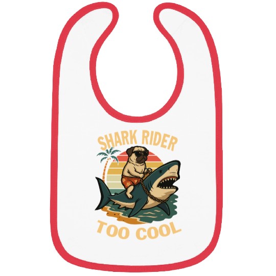 Let's ride the shark with Pug Bibs