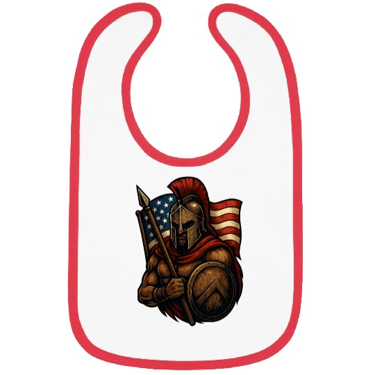 Spartan Warrior American Flag Bibs Design