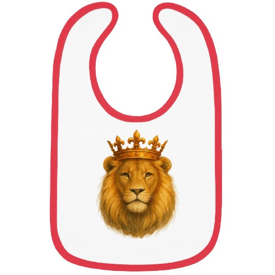 Crowned Majesty The Lion’s Royal Presence Bibs