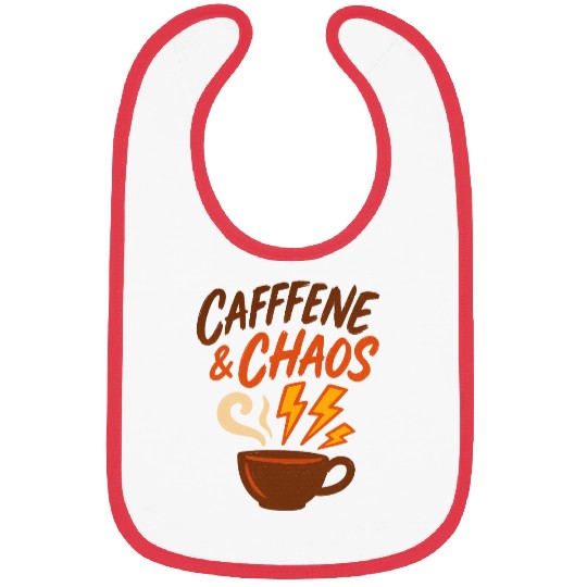 Caffeine & Chaos – Coffee Lovers Unite Bibs