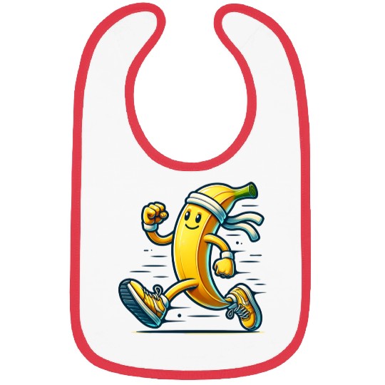 Running Banana – Energetic Fruit in Motion Bibs