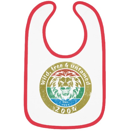 21st birthday Wild, free & untamed since 07/2004 Bibs