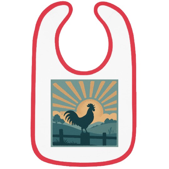 Vintage Rooster Dawn Bibs