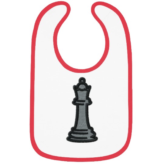 Chess piece embroidered Bibs