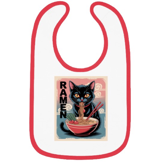 Ramen Cat Japanese Style Bibs