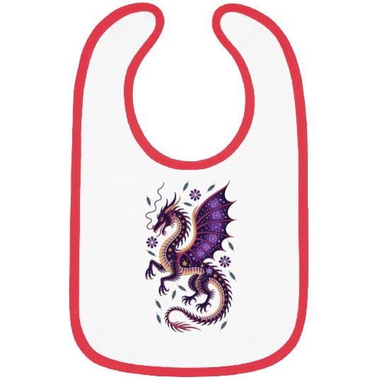 Cosmic Dragon Tattoo Illustration Bibs