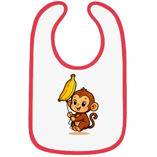 Little Monkey with an Inflatable Banana Bibs
