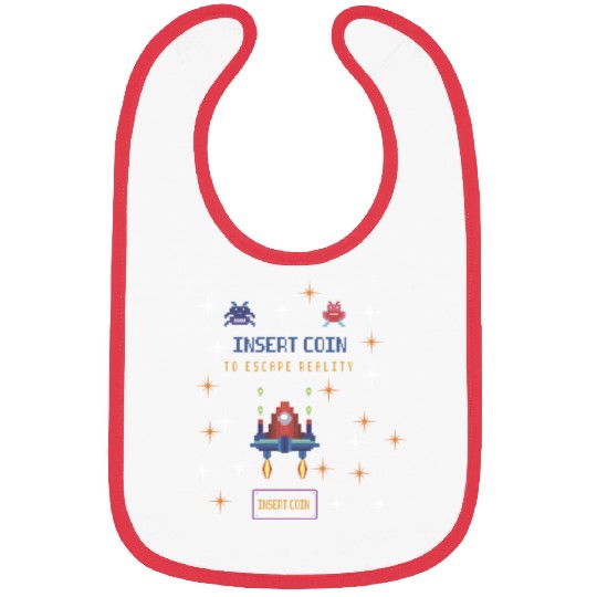 Retro Gamer Bibs - Insert Coin to Escape Reality
