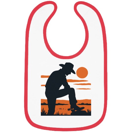Western Cowboy Sunset Bibs