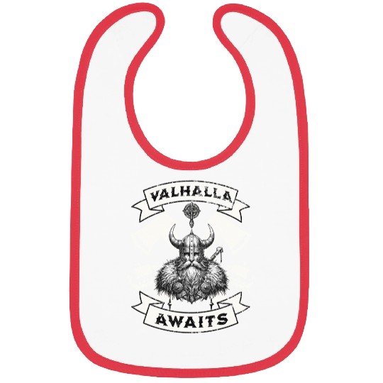 Valhalla Awaits - Viking Warrior Design Bibs