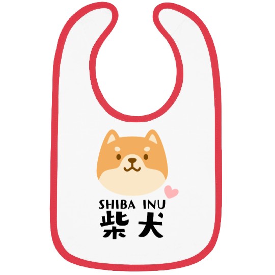 Kawaii Shiba Inu Brown Bibs