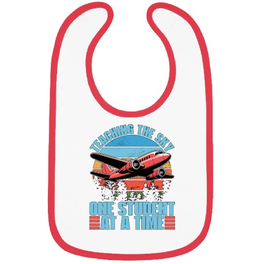 Flight Instructor Teaching The Sky Flight Lesson Bibs